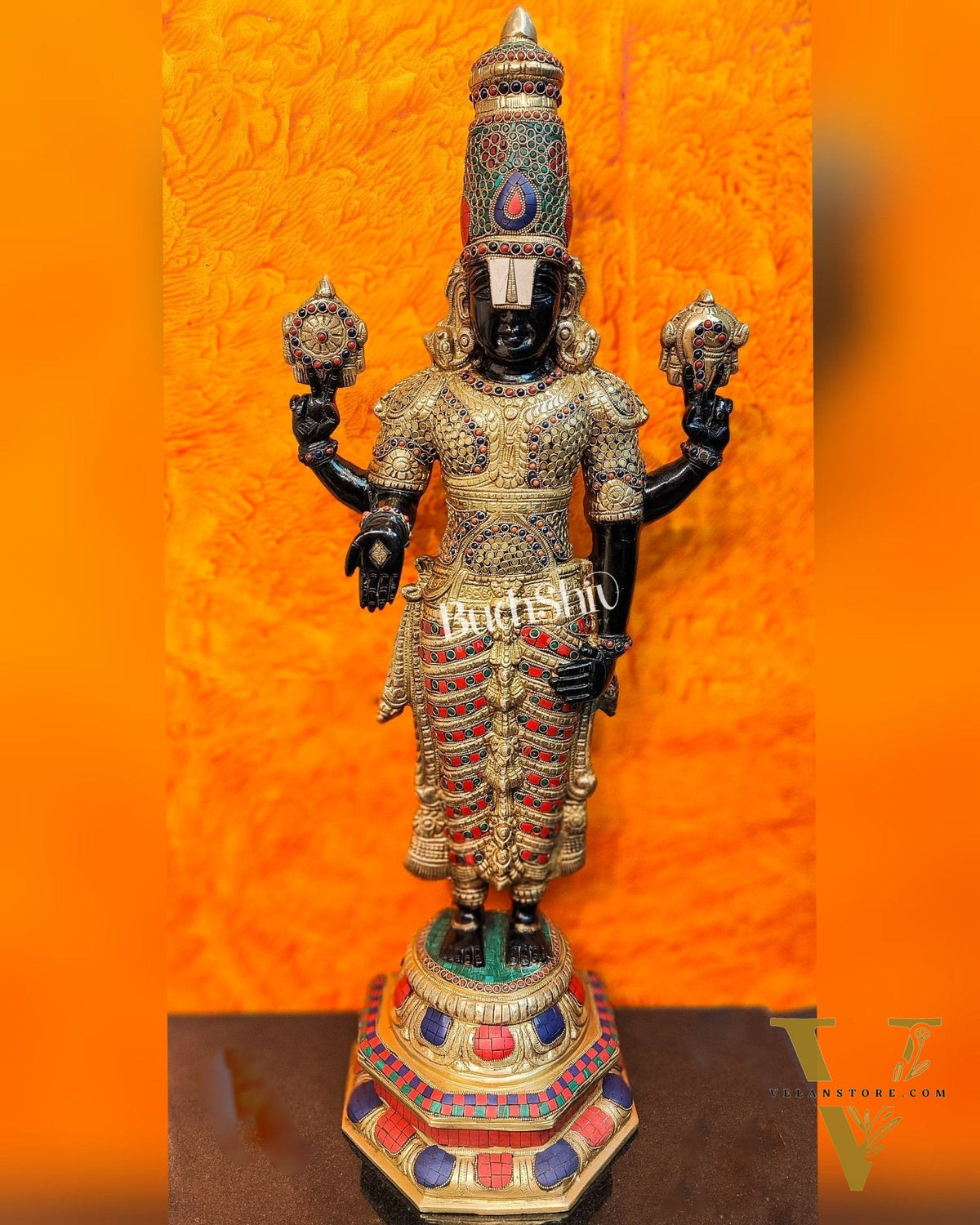 Brass Tirupati Balaji lord Venkateshwara Statue 33 inch
