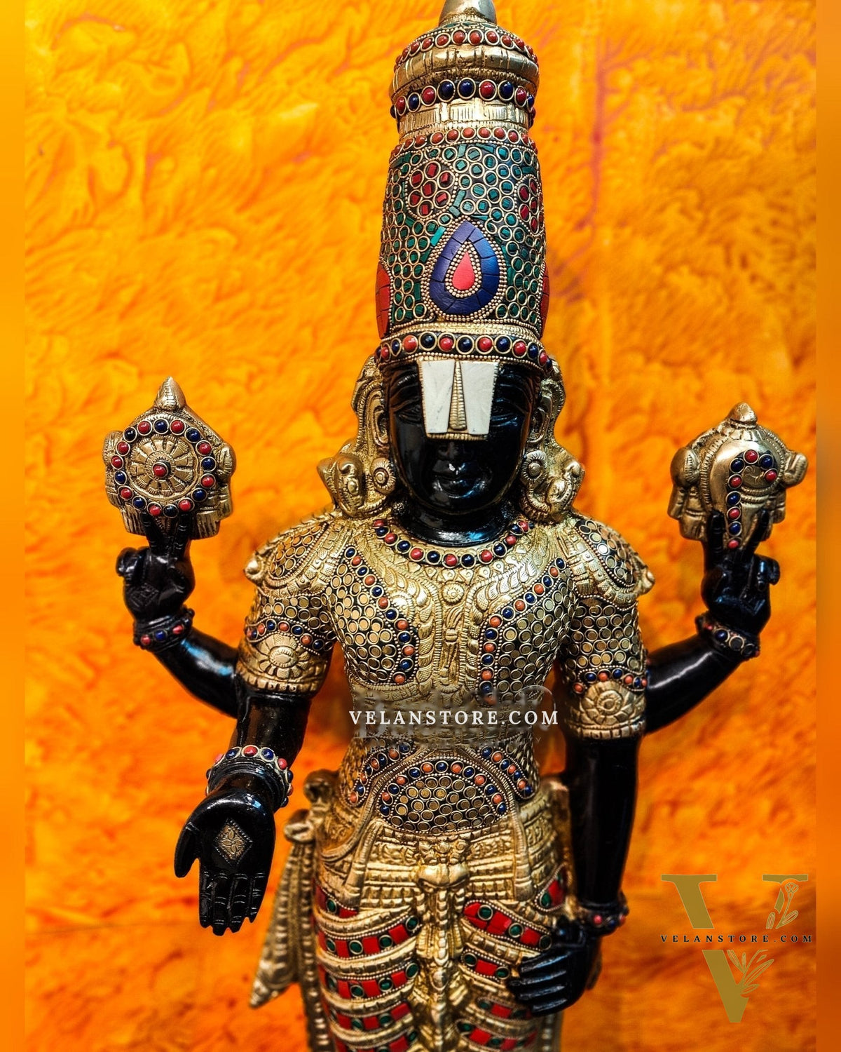 Brass Tirupati Balaji lord Venkateshwara Statue 33 inch