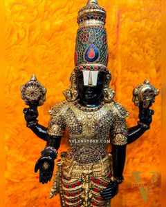Brass Tirupati Balaji lord Venkateshwara Statue 33 inch