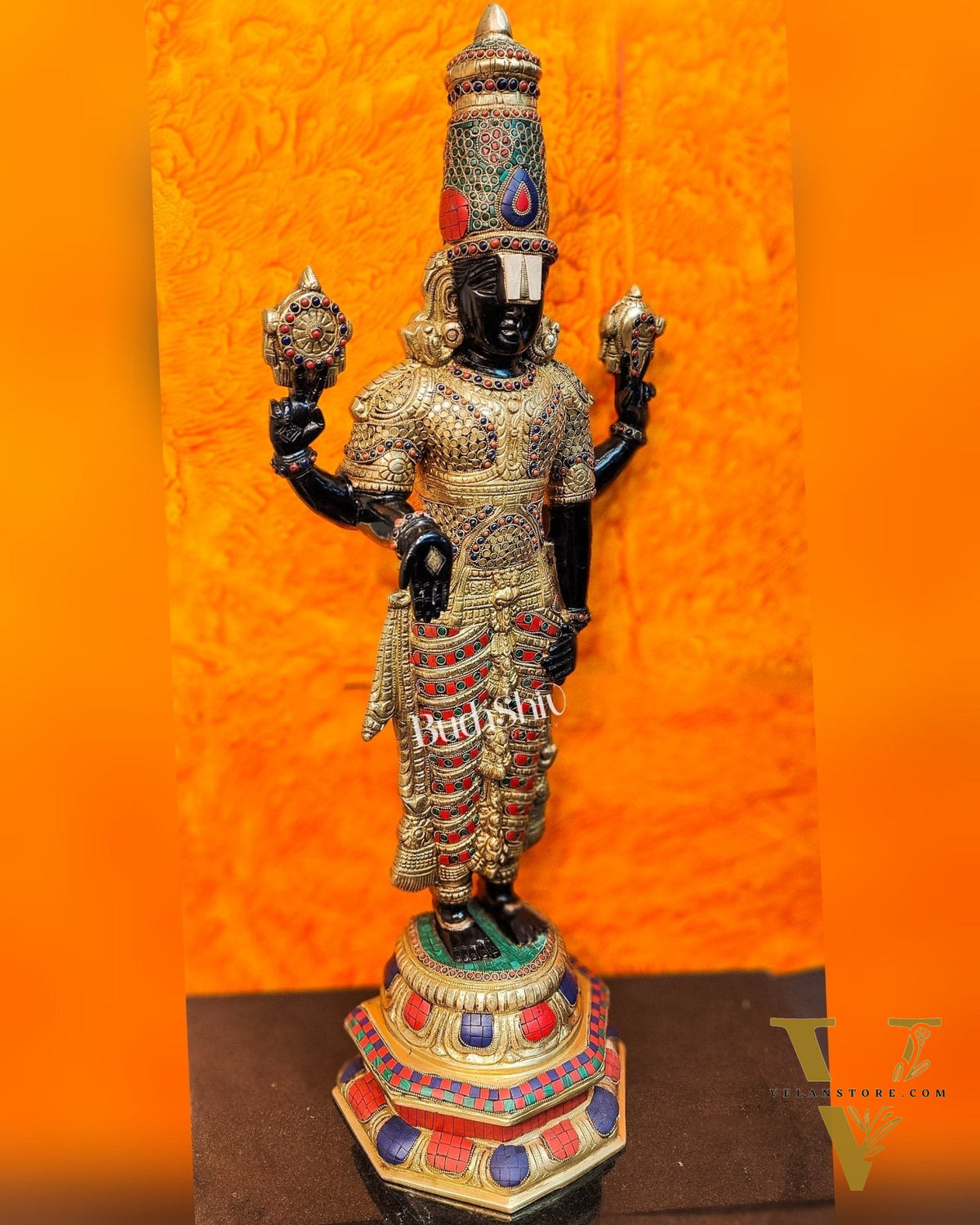 Brass Tirupati Balaji lord Venkateshwara Statue 33 inch