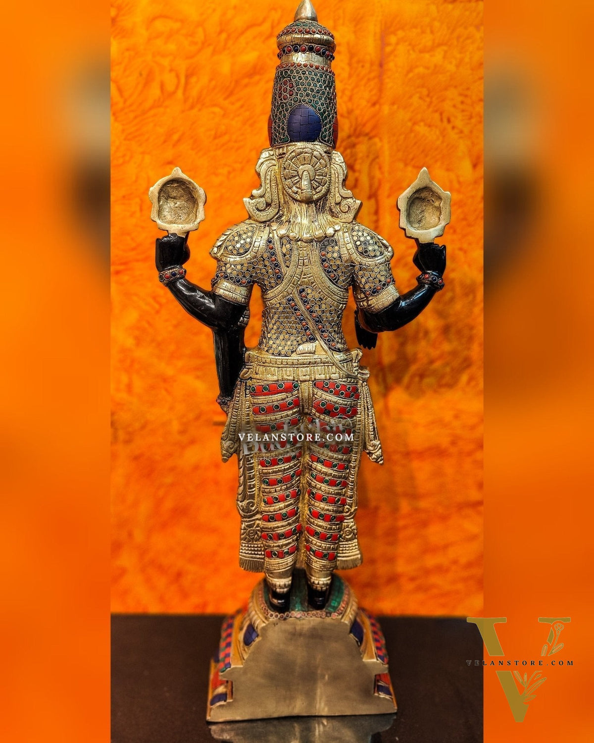 Brass Tirupati Balaji lord Venkateshwara Statue 33 inch