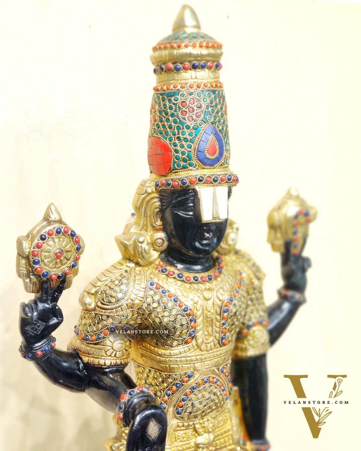 Brass Tirupati Balaji lord Venkateshwara Statue 33 inch