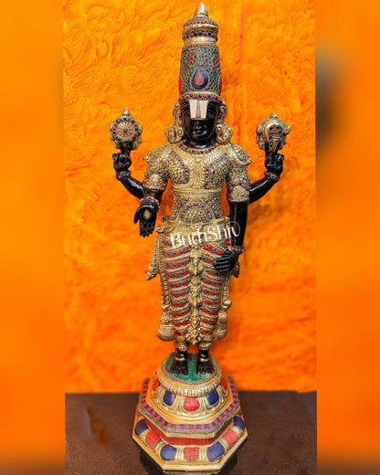 Brass Tirupati Balaji lord Venkateshwara Statue 33 inch