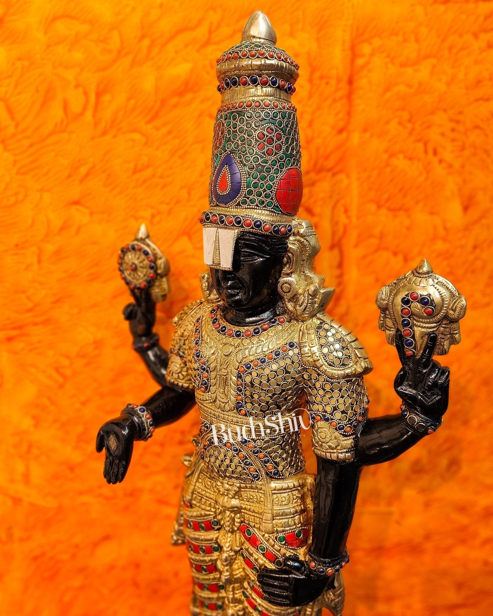 Brass Tirupati Balaji lord Venkateshwara Statue 33 inch