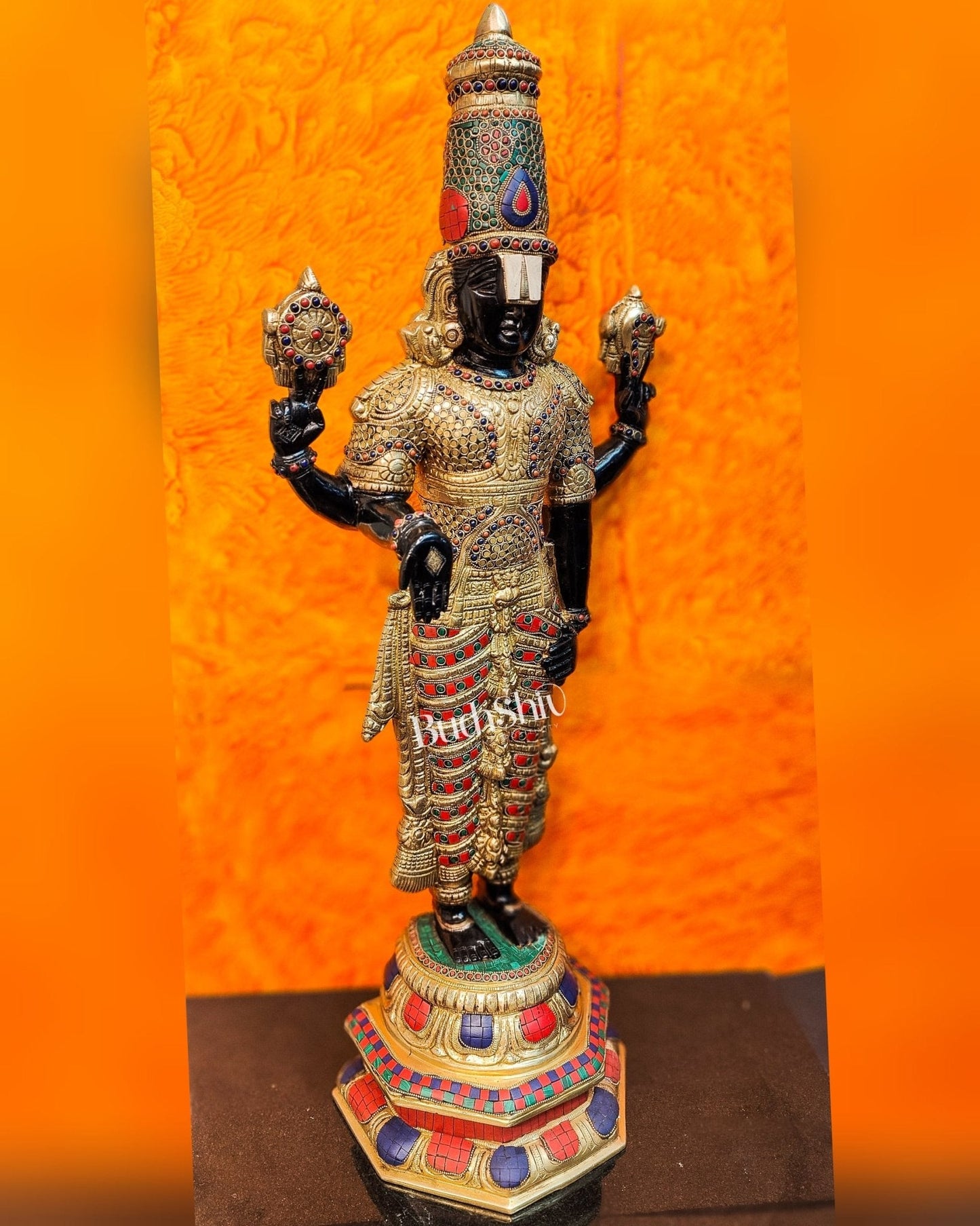 Brass Tirupati Balaji lord Venkateshwara Statue 33 inch
