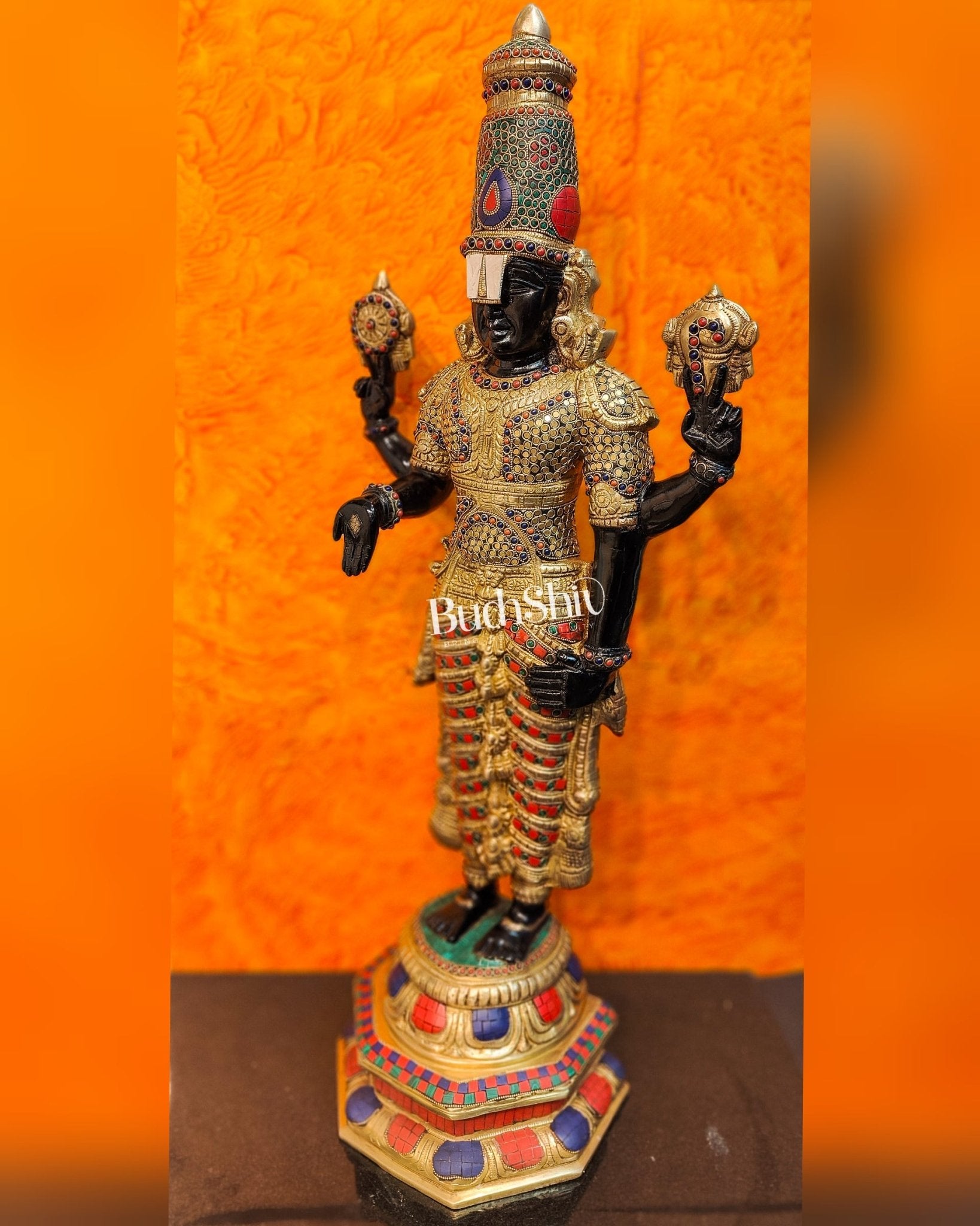 Brass Tirupati Balaji lord Venkateshwara Statue 33 inch