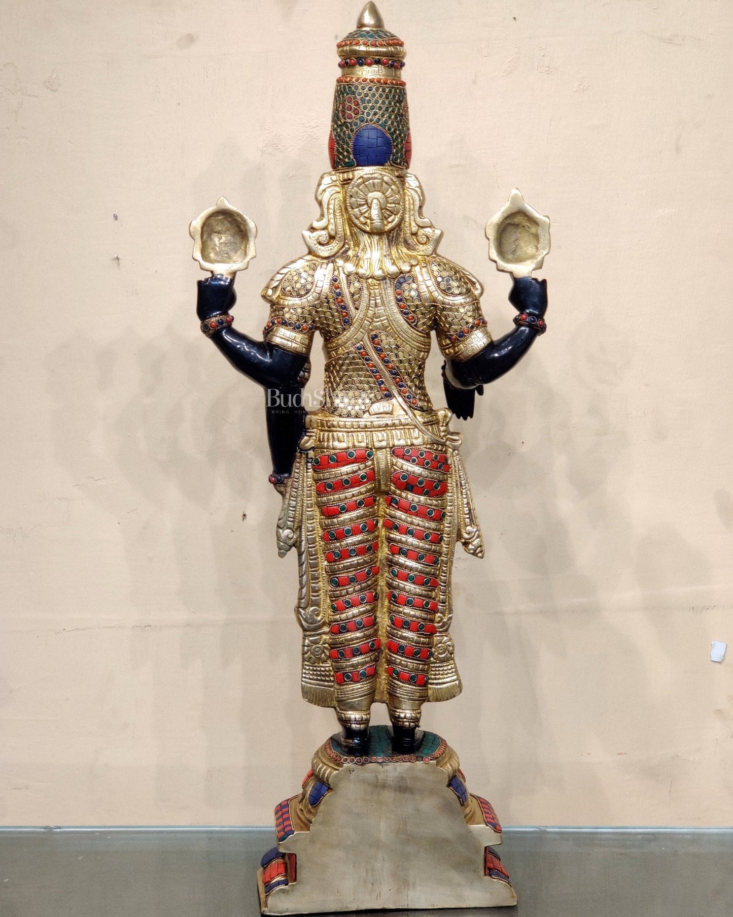 Brass Tirupati Balaji lord Venkateshwara Statue 33 inch