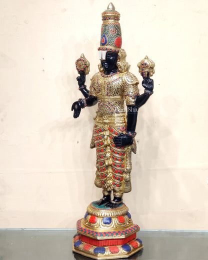 Brass Tirupati Balaji lord Venkateshwara Statue 33 inch