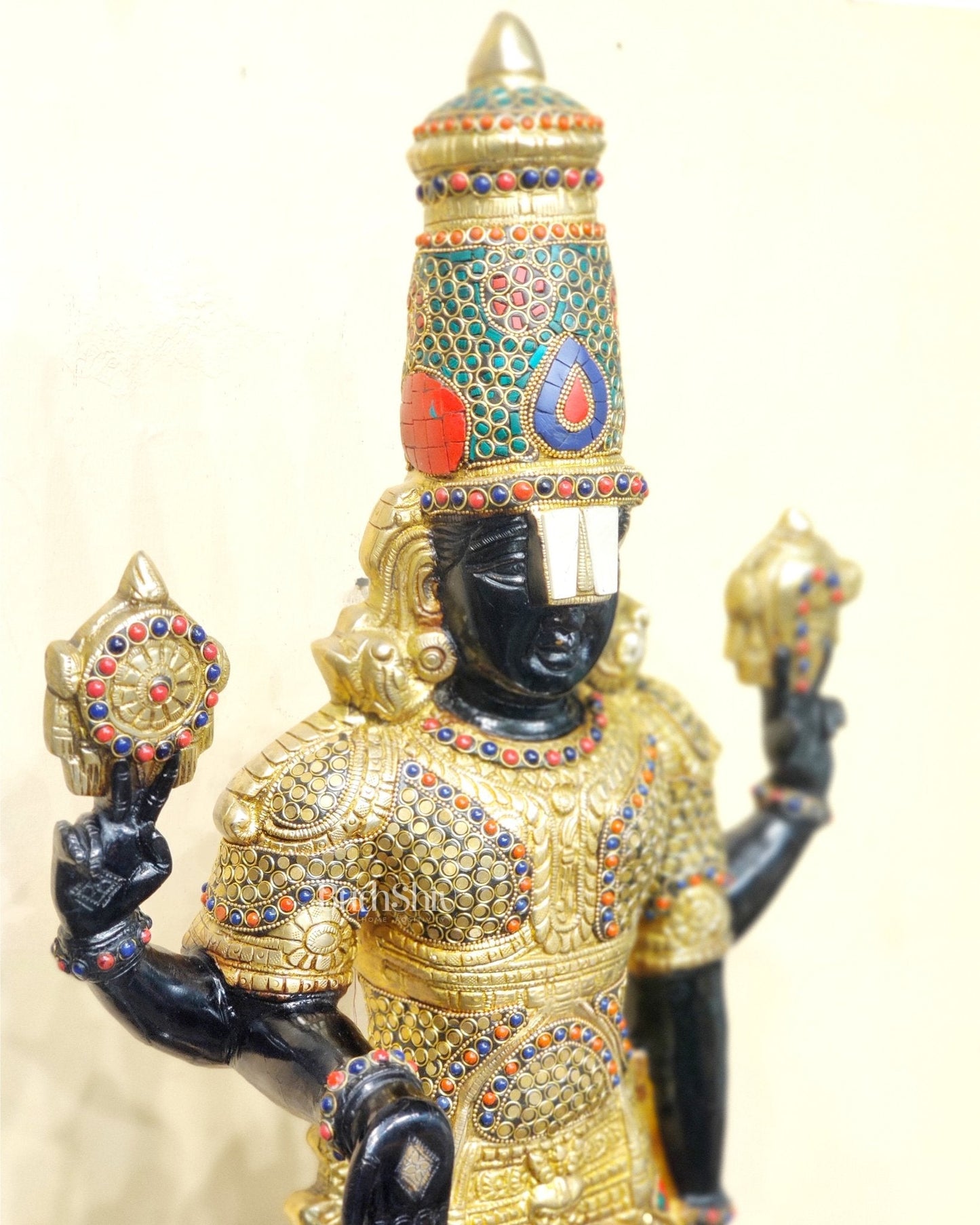 Brass Tirupati Balaji lord Venkateshwara Statue 33 inch