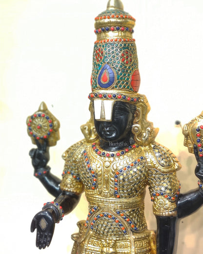 Brass Tirupati Balaji lord Venkateshwara Statue 33 inch