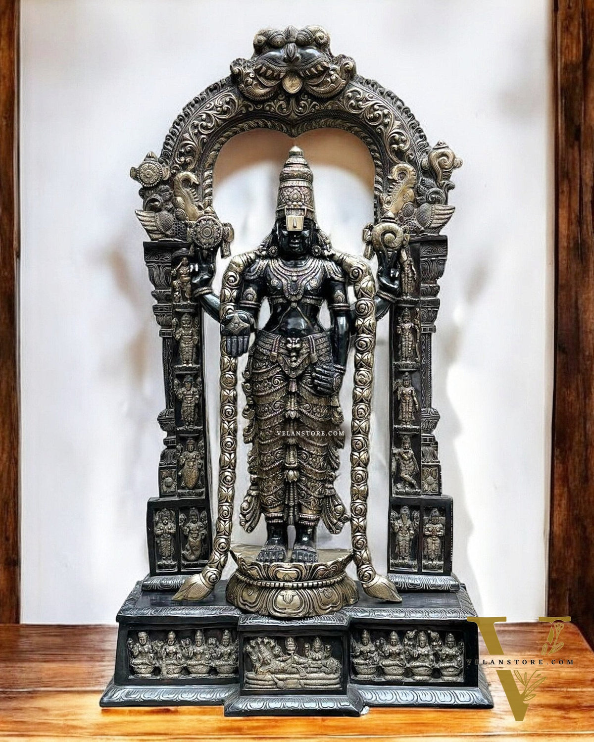 Brass Tirupati Balaji Lord Venkateshwara Statue 86" Large