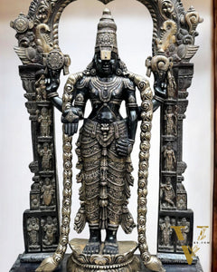 Brass Tirupati Balaji Lord Venkateshwara Statue 86" Large
