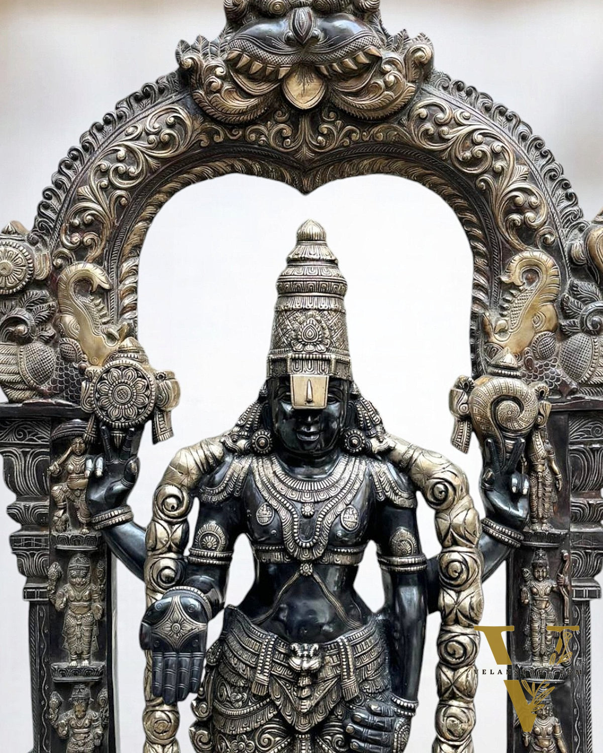 Brass Tirupati Balaji Lord Venkateshwara Statue 86" Large