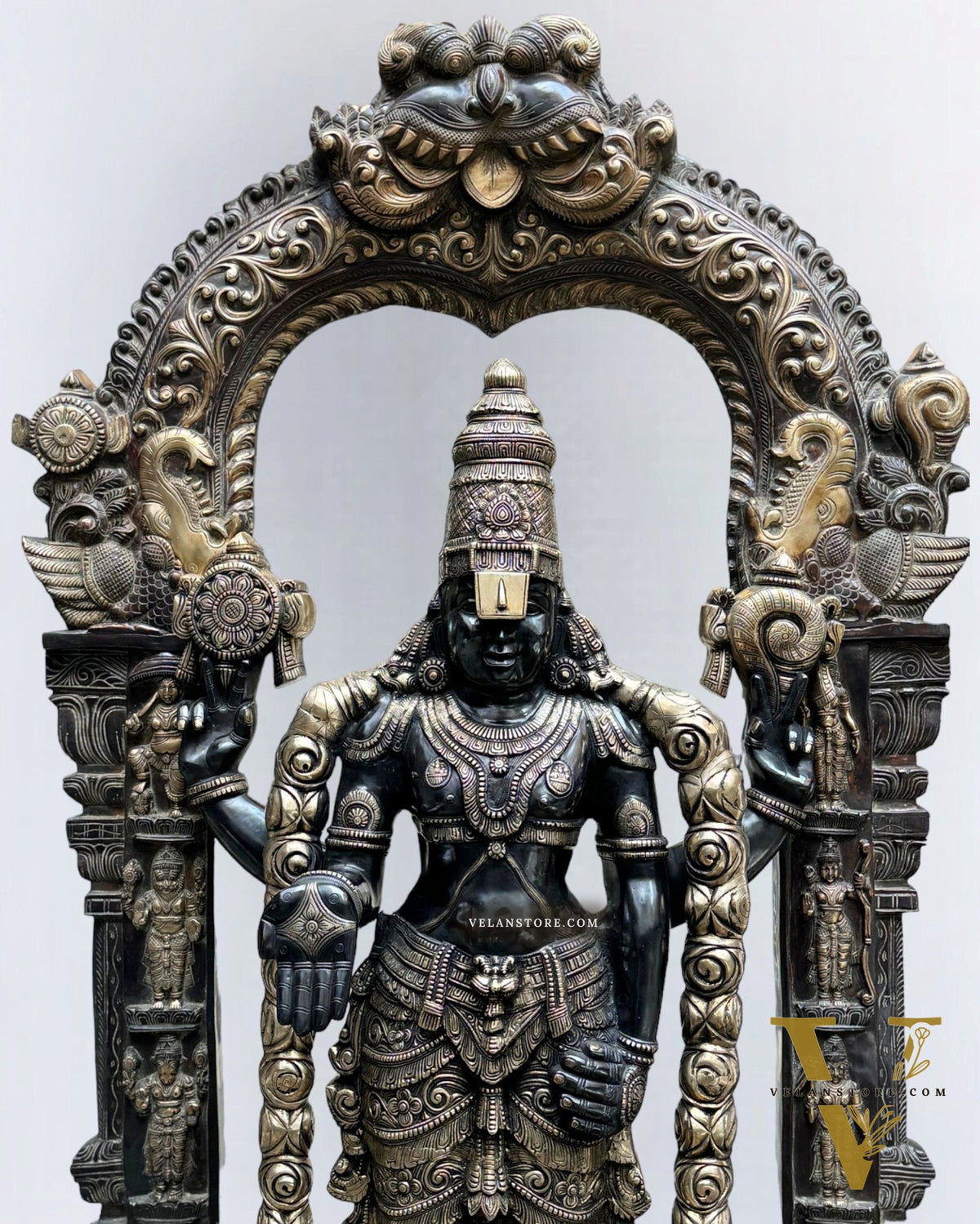 Brass Tirupati Balaji Lord Venkateshwara Statue 86" Large