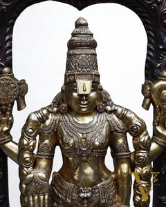 Brass Tirupati Balaji Lord Venkateshwara Statue 86" Large