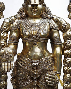 Brass Tirupati Balaji Lord Venkateshwara Statue 86" Large