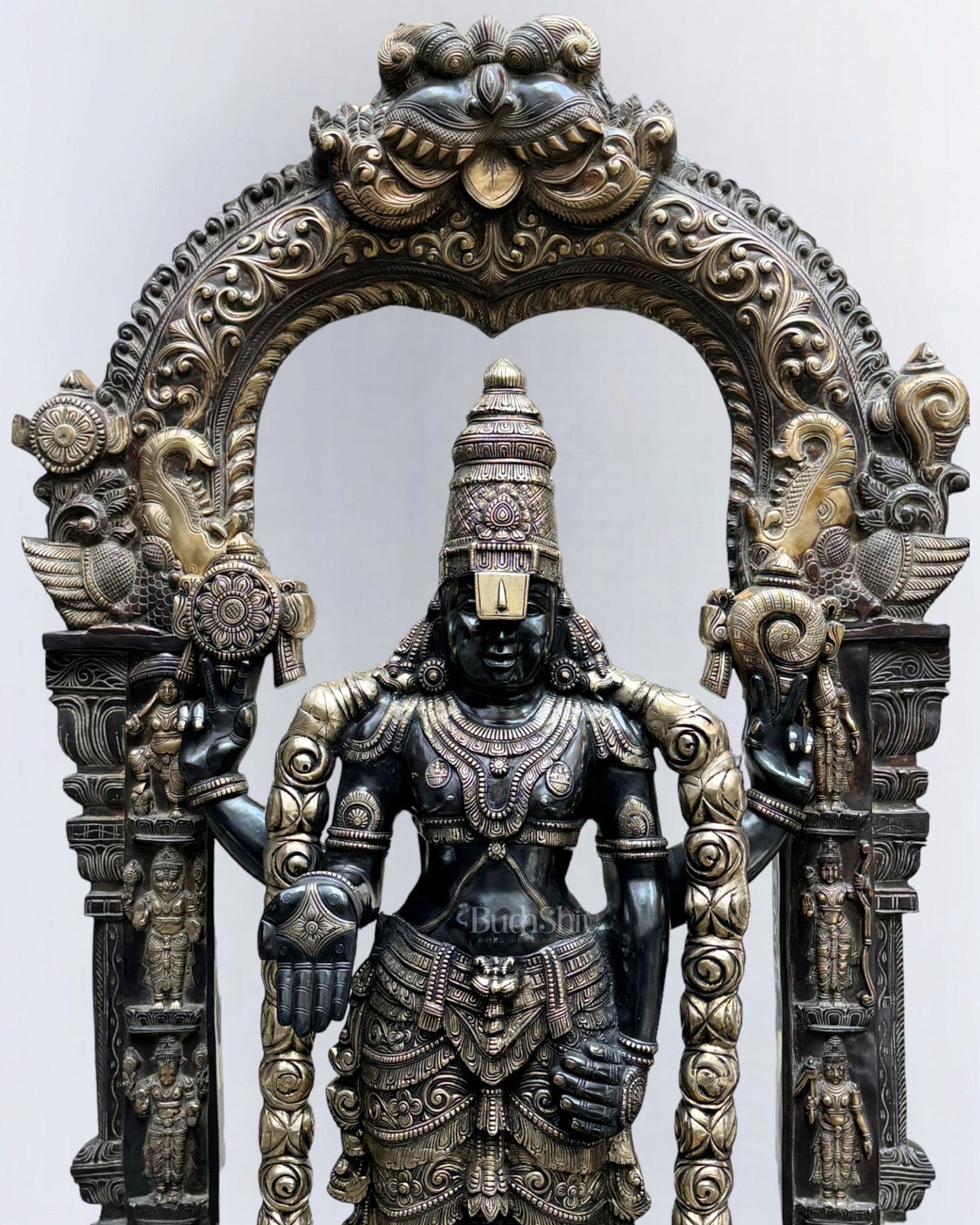 Brass Tirupati Balaji Lord Venkateshwara Statue 86" Large