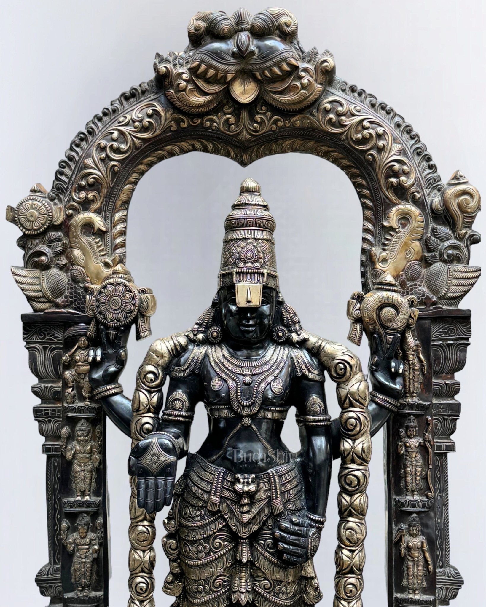 Brass Tirupati Balaji Lord Venkateshwara Statue 86" Large