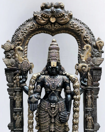 Brass Tirupati Balaji Lord Venkateshwara Statue 86" Large