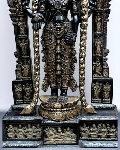 Brass Tirupati Balaji Lord Venkateshwara Statue 86" Large