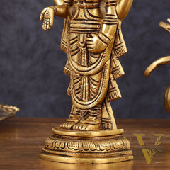 Brass Tirupati Balaji lord Venkateshwara statue 9"