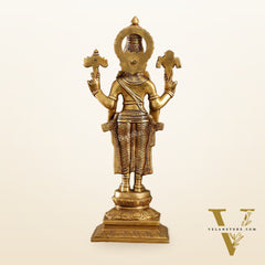Brass Tirupati Balaji Lord Venkateshwara Superfine Statue | Sharp Features and Carvings 14"
