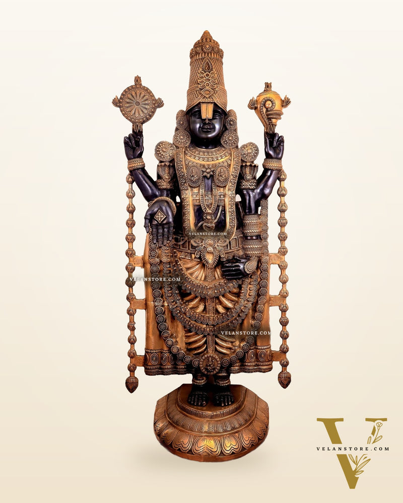 Brass Tirupati Balaji Lord Venkateshwara Swamy 6 Feet Statue