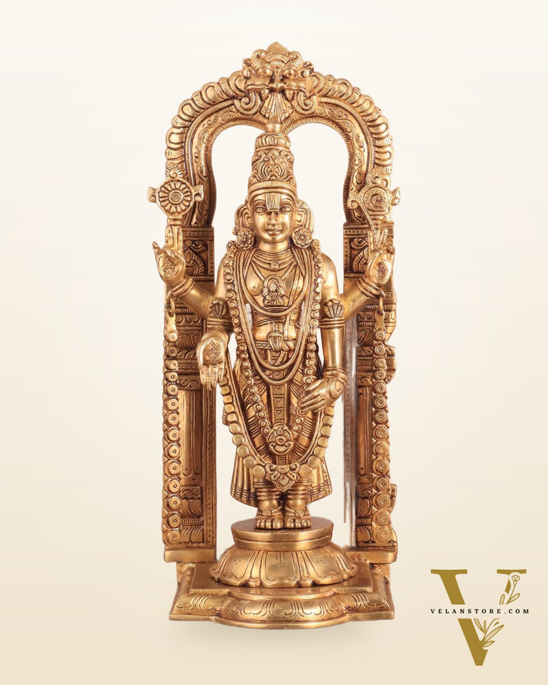Brass Tirupati Balaji Lord Venkateshwara Swamy statue 16 inch