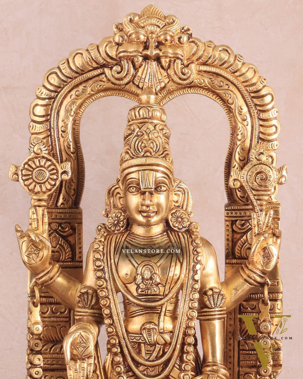 Brass Tirupati Balaji Lord Venkateshwara Swamy statue 16 inch