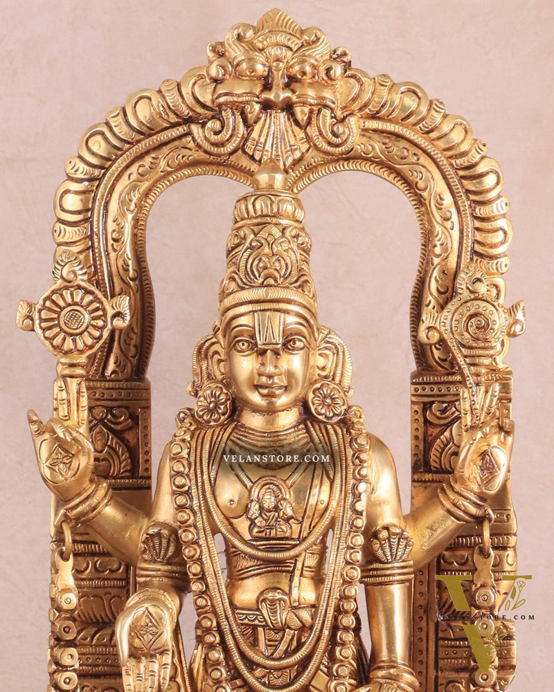 Brass Tirupati Balaji Lord Venkateshwara Swamy statue 16 inch