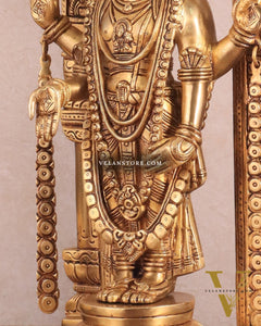Brass Tirupati Balaji Lord Venkateshwara Swamy statue 16 inch