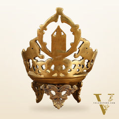 Brass Tirupati Balaji oil lamp diya- Large Size - 11.5 inch