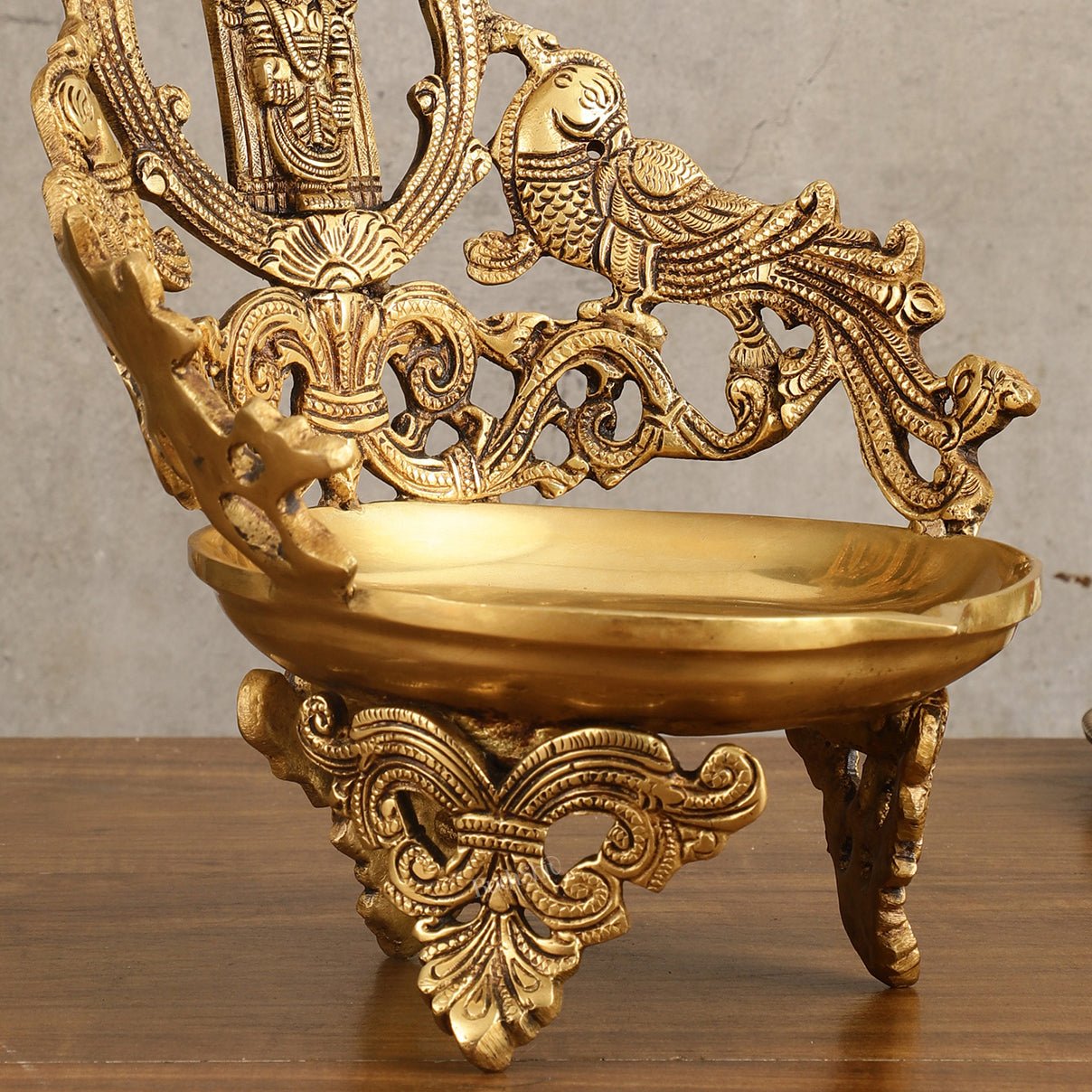 Brass Tirupati Balaji oil lamp diya- Large Size - 11.5 inch