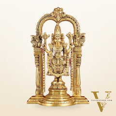 Brass Tirupati Balaji Statue 14" antique tone