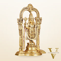 Brass Tirupati Balaji Statue 14" antique tone