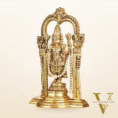 Brass Tirupati Balaji Statue 14" antique tone