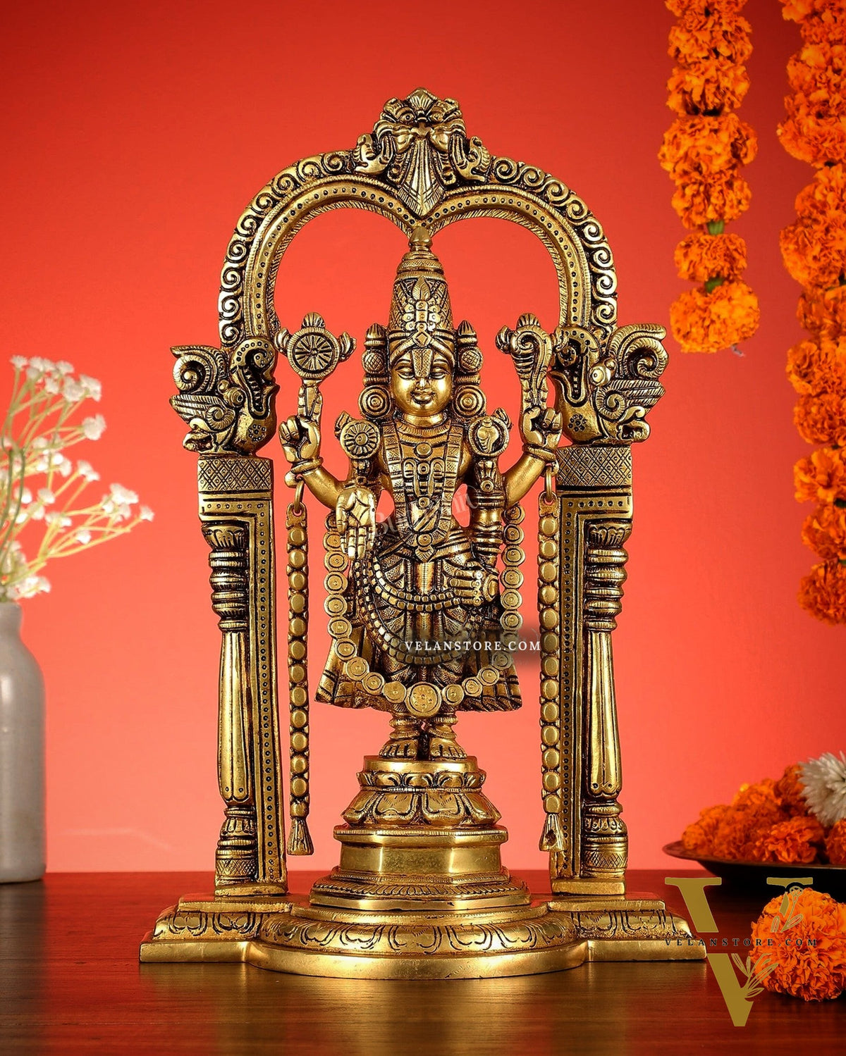 Brass Tirupati Balaji Statue 14"