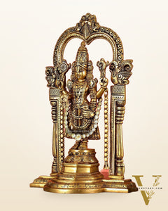 Brass Tirupati Balaji Statue 14"