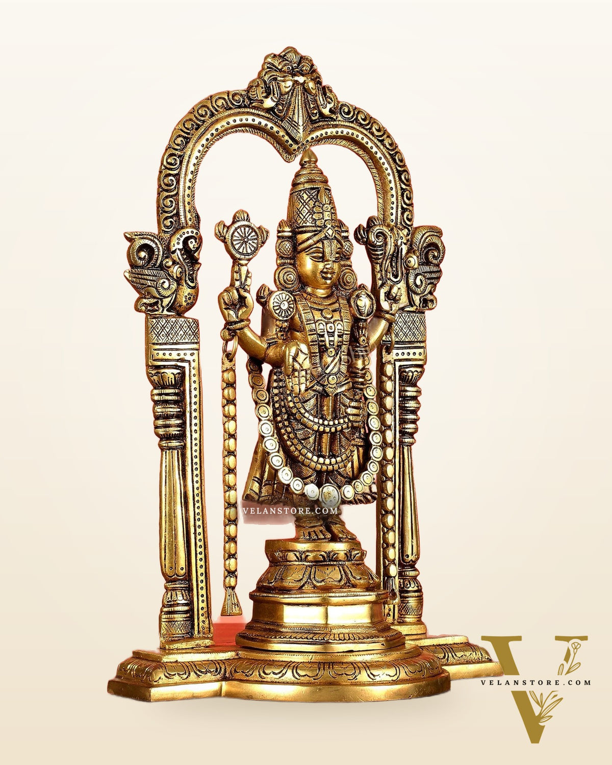 Brass Tirupati Balaji Statue 14"