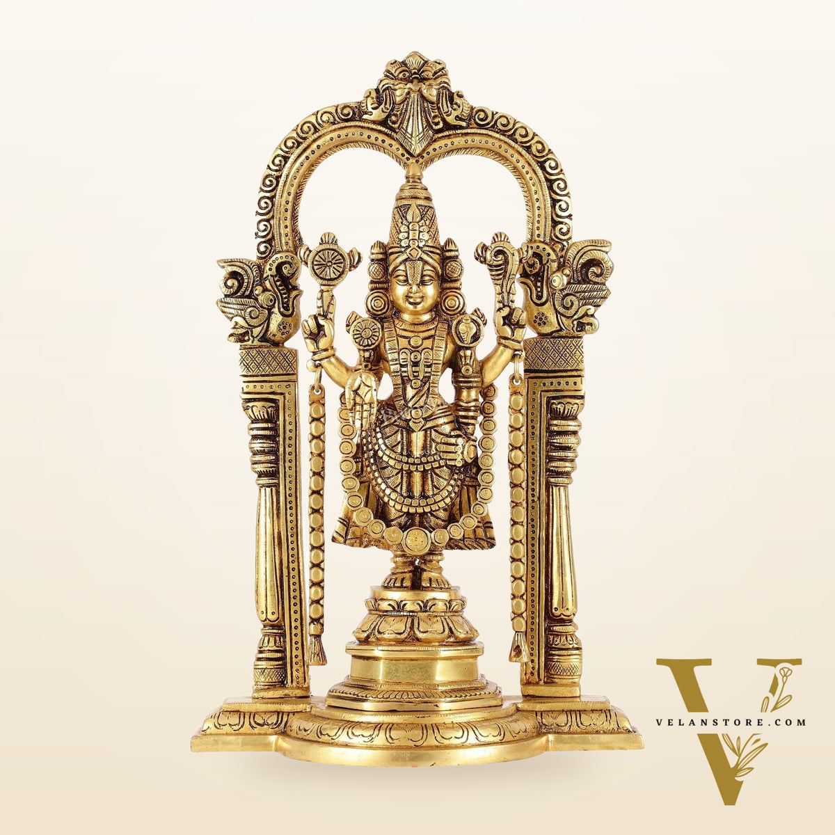 Brass Tirupati Balaji Statue 14"