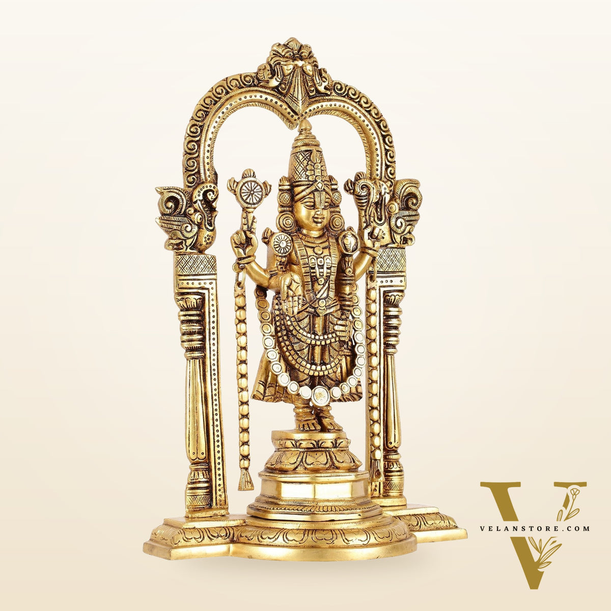 Brass Tirupati Balaji Statue 14"