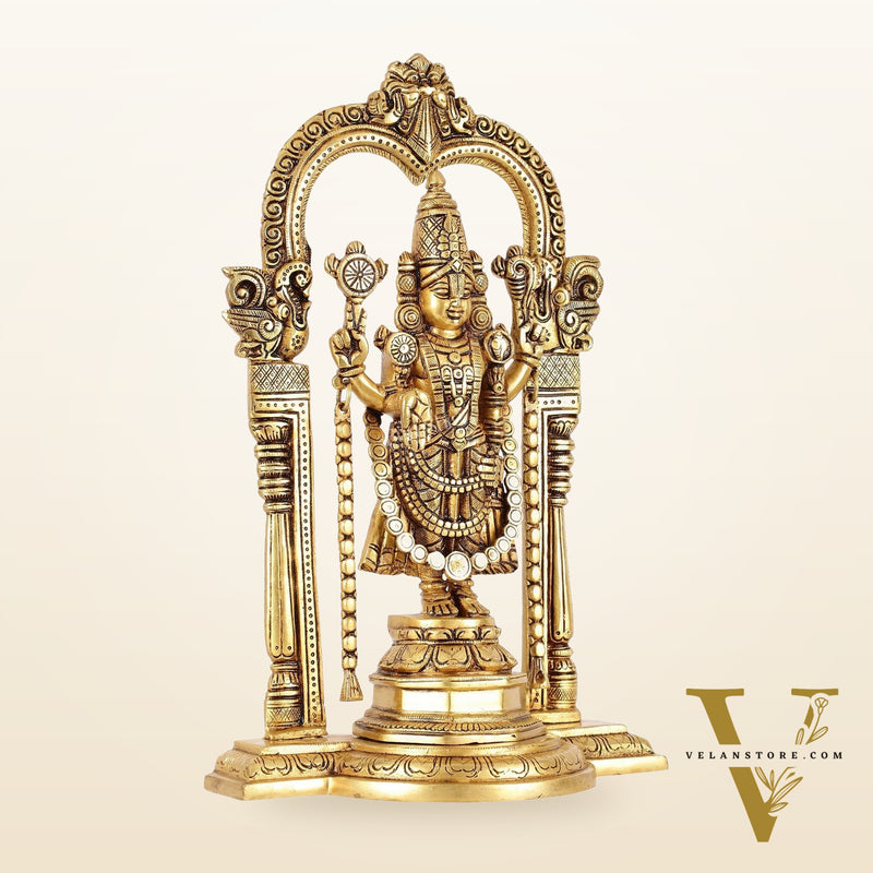 Brass Tirupati Balaji Statue 14"