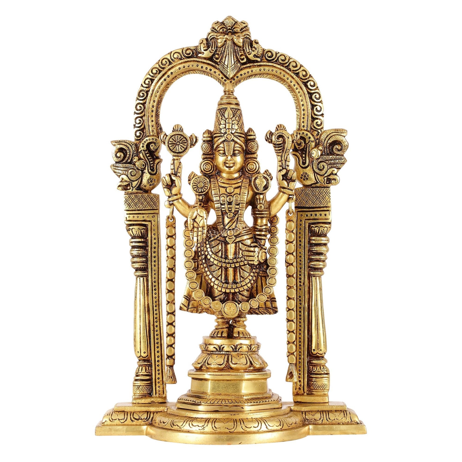 Brass Tirupati Balaji Statue 14"