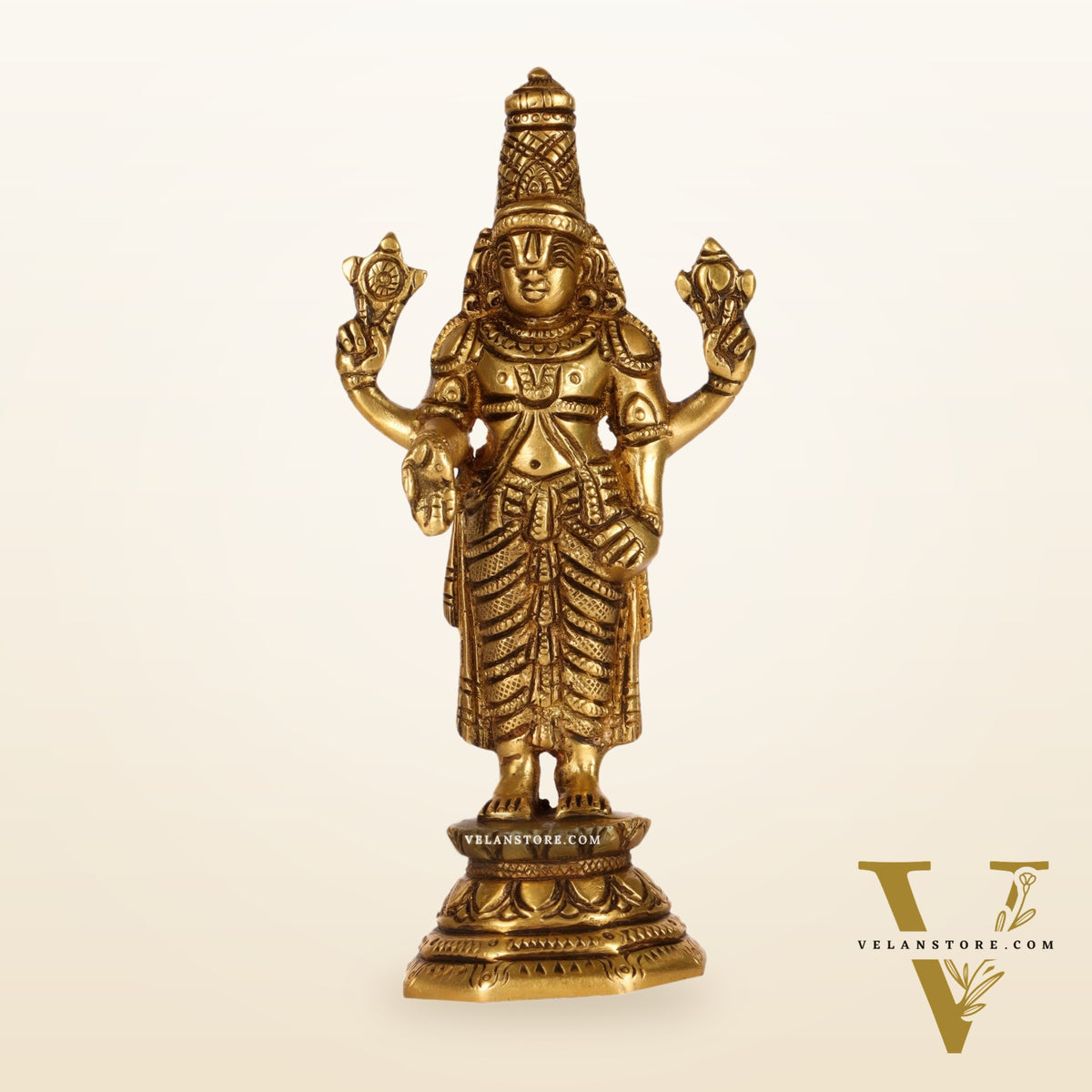 Brass Tirupati Balaji Statue 6"