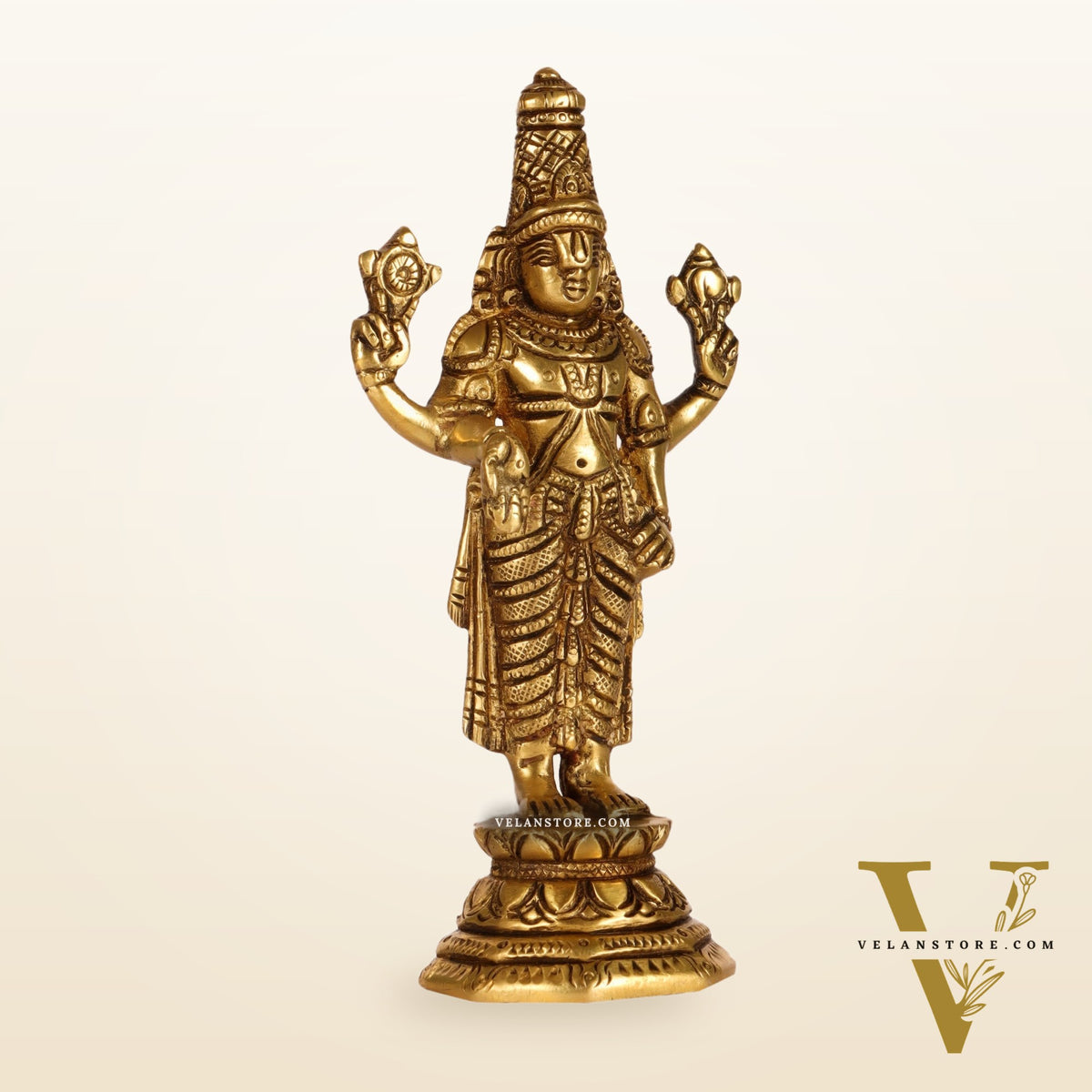 Brass Tirupati Balaji Statue 6"