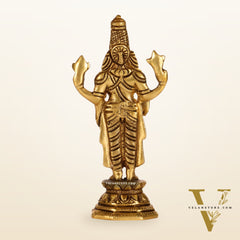 Brass Tirupati Balaji Statue 6"