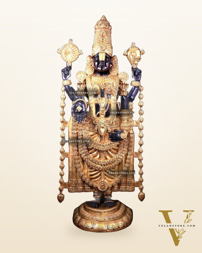Brass Tirupati Balaji Statue 69 inch