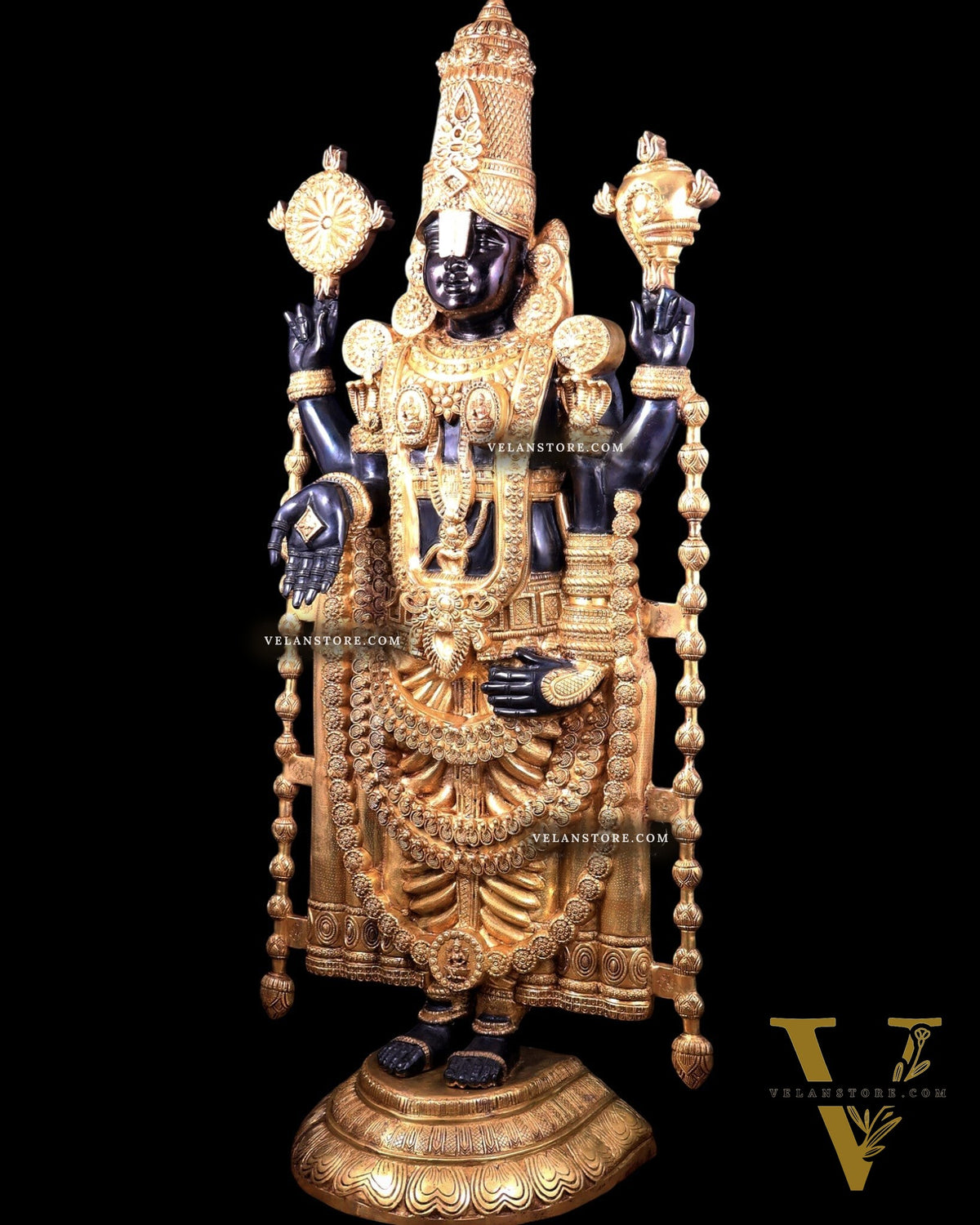 Brass Tirupati Balaji Statue 69 inch