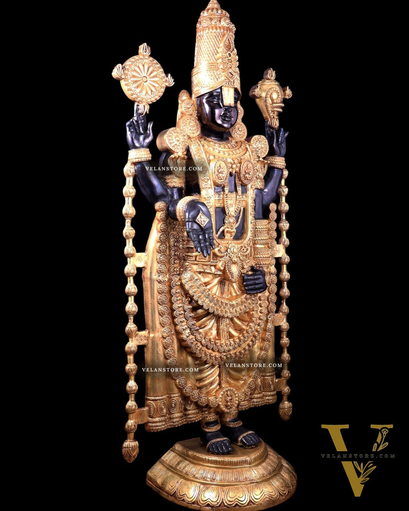 Brass Tirupati Balaji Statue 69 inch