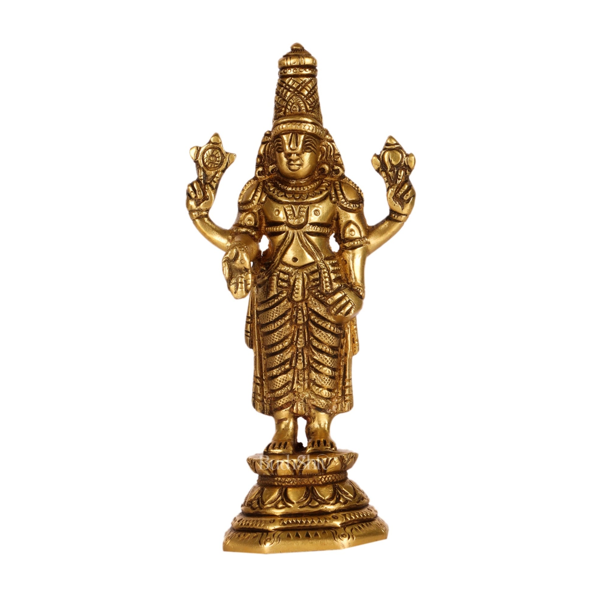 Brass Tirupati Balaji Statue 6"